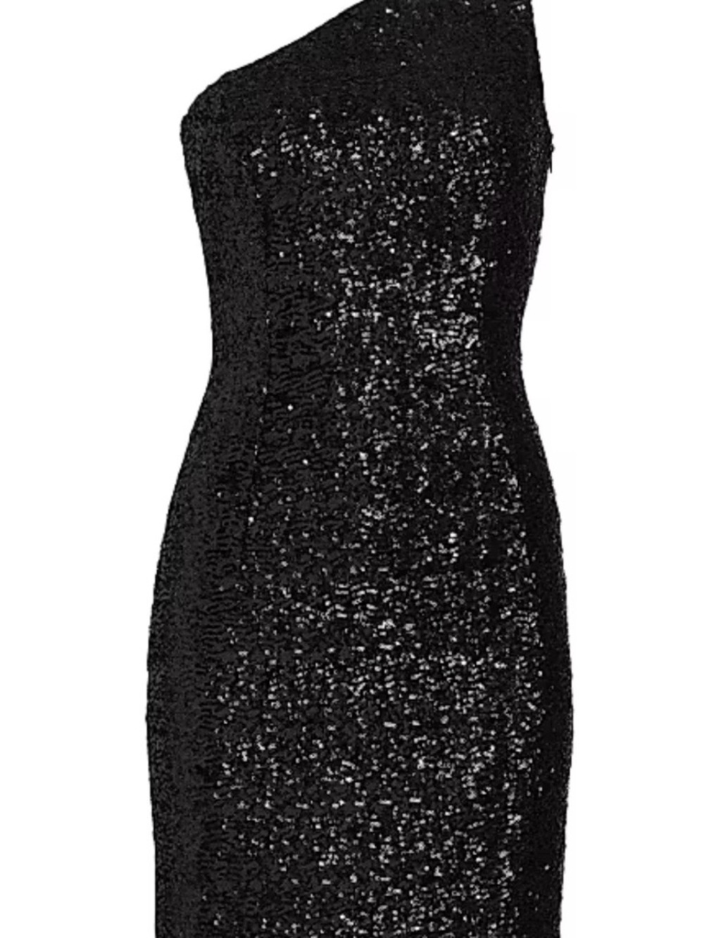michael kors collection One Shoulder Black Sequin Dress Size 10